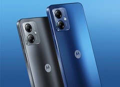 Motorola propose le Moto G14 en deux coloris. (Source de l'image : Motorola)