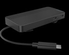 La station d'accueil de voyage à double affichage USB-C peut recharger un ordinateur portable jusqu'à 100 W avec un bloc d'alimentation compatible. (Source de l'image : Lenovo)