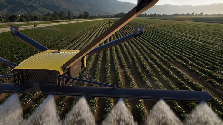 Le drone pourrait être utilisé pour la pulvérisation de pesticides (Source de l'image : SiFly)