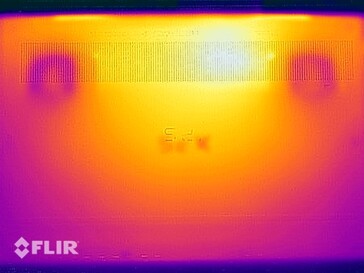 Températures de surface des tests de stress (en bas)