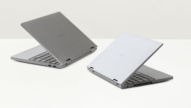 L'ordinateur portable Tenku Note Pro AI se distingue par un design élégant et épuré, et est disponible en argent et en gris foncé.