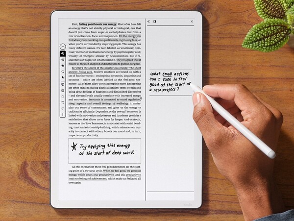 Le Kindle Scribe (3e génération) dispose d'un écran plus grand de 11 pouces et d'une expérience d'écriture améliorée. (Source de l'image : Amazon)
