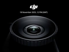Le premier teaser officiel de DJI semble montrer l&#039;Osmo Action 6 regardant vers le haut sa caméra à ouverture variable avec un écran frontal sur son côté gauche. (Source de l&#039;image : DJI)