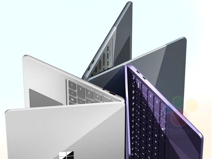 Le Surface Laptop 13" sera disponible en trois couleurs, comme le Surface Pro 12". (Source de l'image : via Roland Quandt &amp; WinFuture)