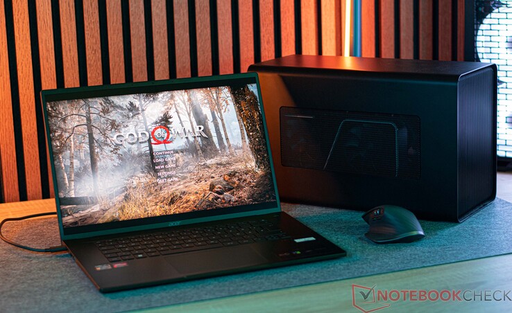 L'Acer Swift Edge SFE16 avec un Razer Core X et GeForce RTX 3060 Ti