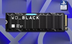 Le WD_BLACK SN850 pour PS5 a même une LED bleue pour ceux qui gardent le panneau latéral de la console enlevé. (Image source : Western Digital/Sony - édité)