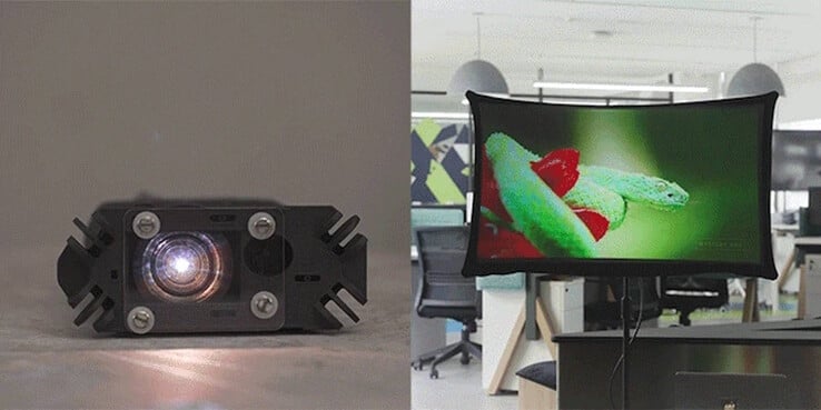 L'appareil peut également être utilisé comme projecteur. (Source de l'image : Splay)