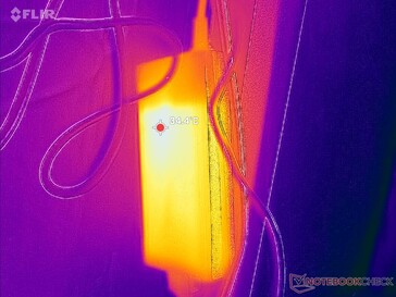L'adaptateur CA atteint plus de 35 °C lorsque les charges sont élevées