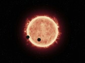 Illustration montrant une étoile et deux planètes.