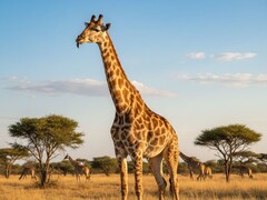 Une image de girafe générée par l'IA