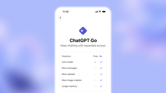 Les abonnements tels que celui proposé par ChatGPT-Go offrent, entre autres, des limites d'utilisation plus élevées et des fonctionnalités avancées.