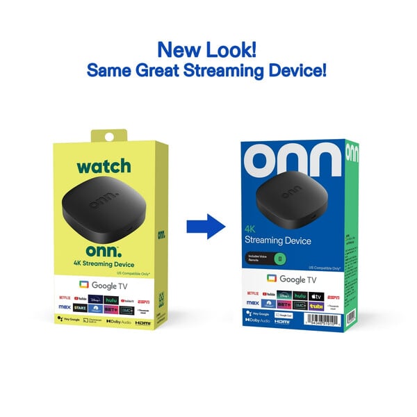 L'Onn 4K sera également livré dans un nouvel emballage. (Source de l'image : Walmart)
