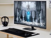 Le nouveau moniteur Samsung Odyssey Neo G7 de 43 pouces utilise la technologie de la matrice quantique. (Image source : Samsung)