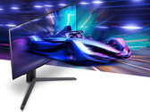 L'UltraGear OLED 27GS95QE est doté d'un pied réglable en hauteur, en pivotement, en pivot et en inclinaison, 27GR95QE illustré. (Source de l'image : LG)