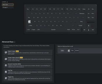 Les fonctions de jeu de la Wooting 80HE sont toutes regroupées dans un sous-menu dans Wootility v5. (Image source : Julian van der Merwe / Notebookcheck)