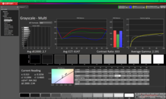 Niveaux de gris avant étalonnage