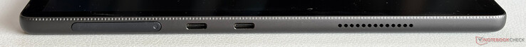 À gauche : lecteur de carte SD, 2 ports USB-C 4.0 (40 Gbps, DisplayPort, Power Delivery)