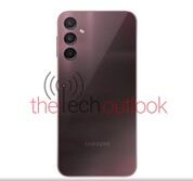 Galaxy A24 - rouge foncé. (Image source : Thetechoutlook)