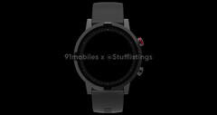 Un rendu de la OnePlus Nord Watch. (Source : 91Mobiles x Stufflistings)