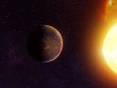 Illustration d'artiste montrant une exoplanète proche de son étoile.
