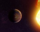 Illustration d'artiste montrant une exoplanète proche de son étoile.