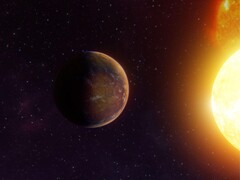 Illustration d'artiste montrant une exoplanète proche de son étoile.
