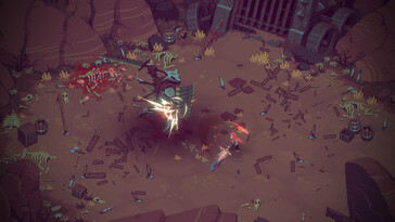 Image montrant un combat dans Eldest Souls.