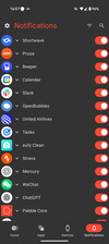 Capture d'écran du hub de notifications dans la nouvelle application Pebble. (Source de l'image : Eric Migicovsky via X.com)