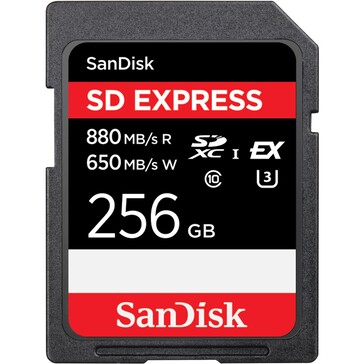 Carte SD avec interface SD Express. (Image : Sandisk)