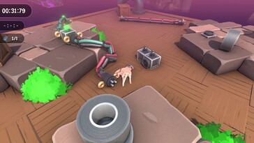Photo : une capture d'écran du jeu Super Adventure Hand.