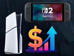 Graphique montrant les hausses de prix possibles de la Switch 2 et de la PS5 (Source de l&#039;image : Nintendo, Sony PlayStation avec modifications)