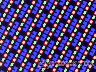 Des sous-pixels OLED d'une grande netteté, sans aucun problème de granularité dû à la couche brillante