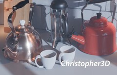 Mise à jour des textures métalliques et de l'éclairage (Image Source : Blender)