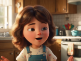 Image d'une vidéo d'exemple Veo 2 générée à partir de l'invite "fille de dessin animé" (Source de l'image : Google)