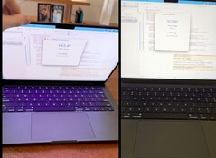 L'application LidAngleSensor affiche des informations en temps réel sur l'angle de la charnière. (Source de l'image : X, édité)