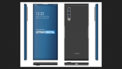 Un rendu basé sur le nouveau brevet de l'OPPO sur l'affichage des téléphones. (Source : LetsGoDigital)
