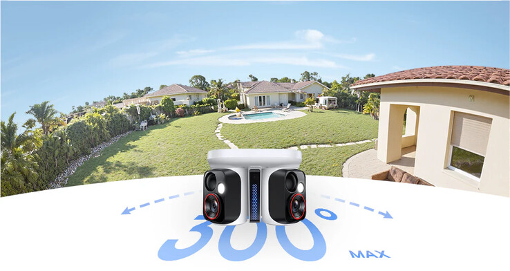 La nouvelle caméra de sécurité à double trajectoire Baseus Security X1 Pro. (Source de l'image : Baseus)