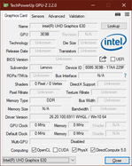 Lenovo ThinkPad P1 - GPU-Z Intel UHD Graphics 620.