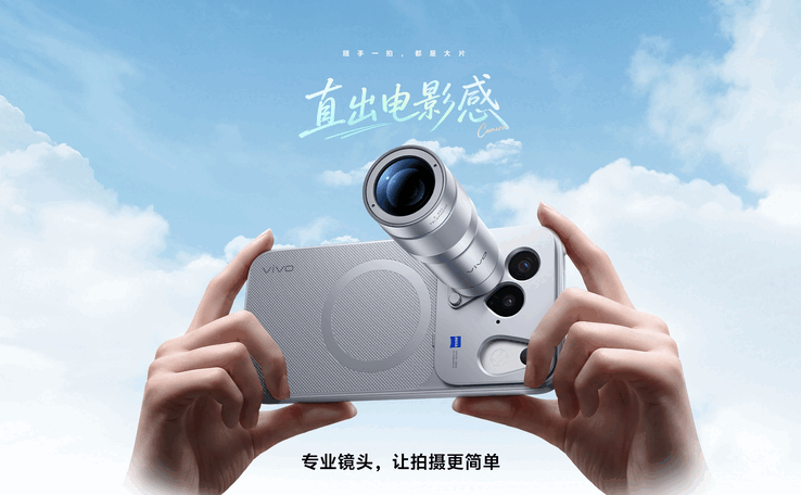 Le Vivo X500 équipé du téléconvertisseur Zeiss G2.