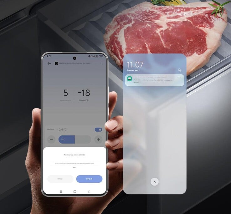 Le réfrigérateur Xiaomi Mijia Refrigerator Pro peut être contrôlé via l'application Xiaomi. (Source de l'image : Xiaomi)