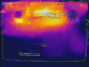 Mesures thermiques, dessous de la base.