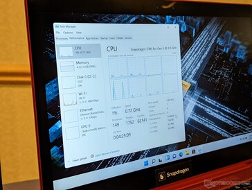 Snapdragon 8cx Gen 3 dans le gestionnaire de tâches de Windows 11