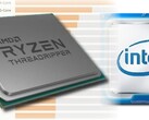 La série Ryzen Threadripper offre une domination en termes de performances pour AMD, mais Intel a l'avantage en termes de parts de marché. (Image source : AMD/Intel/Master Lu - édité)