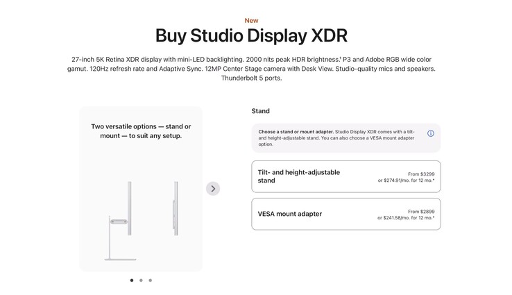 Le Apple Studio Display XDR avec adaptateur VESA coûte maintenant 400 $ de moins.