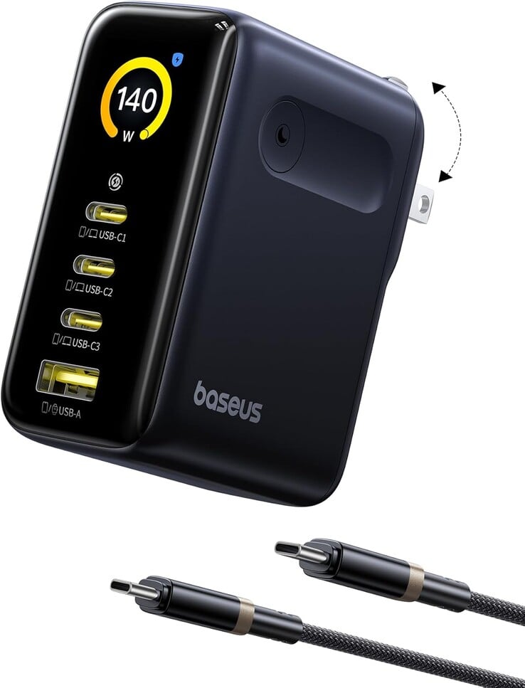 Le chargeur PicoGo AH11 140W GaN de Baseus. (Source de l'image : Baseus)