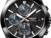 La Casio Edifice EFS-S650DC-1A noire (illustrée) possède une aiguille des secondes cuivrée qui s'harmonise parfaitement avec le design noir. (Source de l'image : Casio)