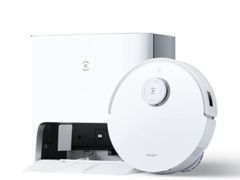 Le robot aspirateur ECOVACS DEEBOT T10 turbo dispose d'une station d'accueil autonettoyante. (Image source : ECOVACS)