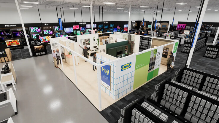 Une maquette du nouveau magasin IKEA à Best Buy. (Source de l'image : IKEA)