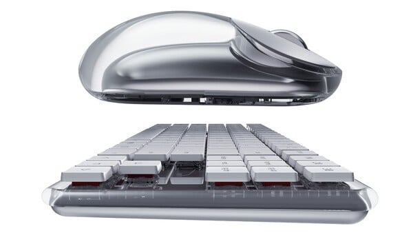 Vue latérale de la souris-clavier mécanique Lenovo 900 Wireless Low Profile (Source de l'image : Lenovo)