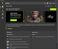 Nvidia GeForce Game Ready Driver 560.94 notes de mise à jour dans l'application Nvidia (Image source : Own)